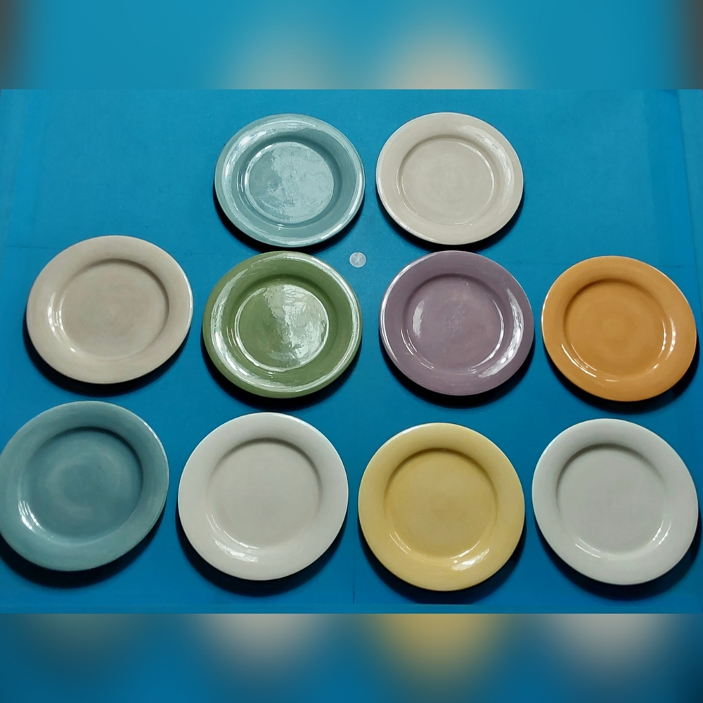Tabletops Gallery Avellino Hand Painted & Hand Crafted 11.5 inch Dinner Plates